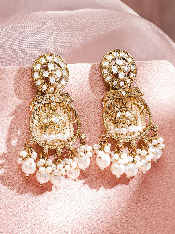 Stylish Ivory Tone Danglers