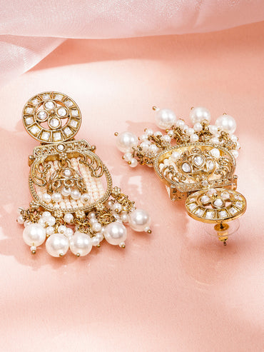 Stylish Ivory Tone Danglers