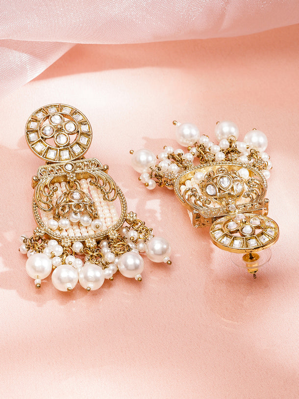 Stylish Ivory Tone Danglers