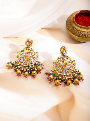 Vibrant Floral Art Danglers