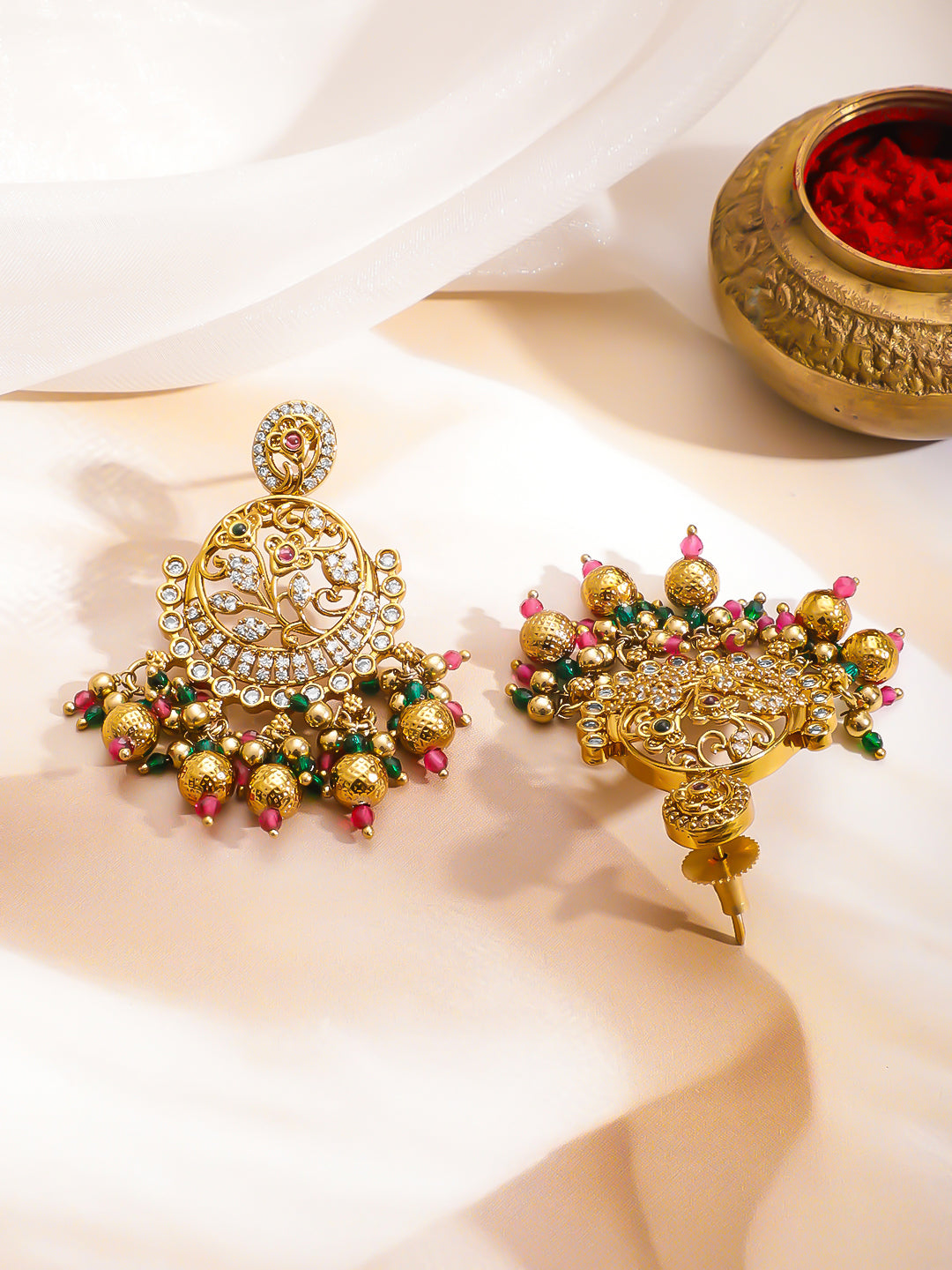 Vibrant Floral Art Danglers