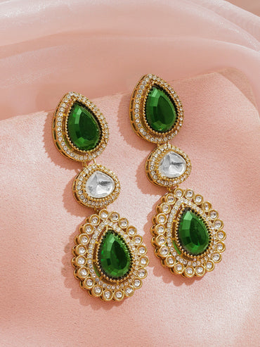 Emerald Glow Dangler Earrings