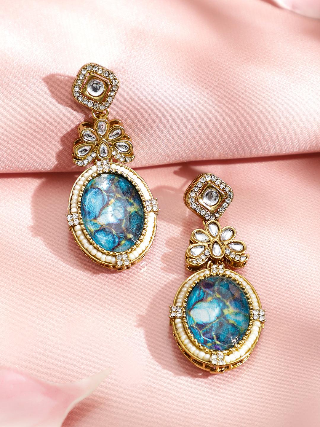 Chic Blue Dangler Earrings