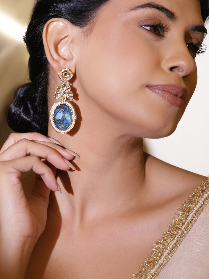 Chic Blue Dangler Earrings