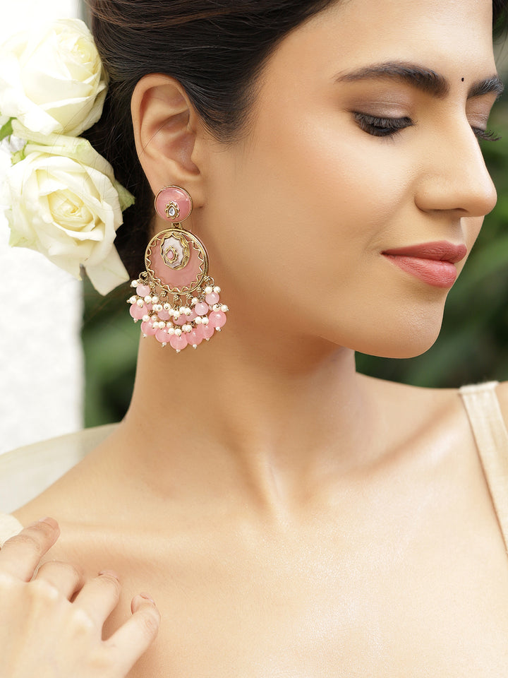 Refined Pastel Pink Chandbali
