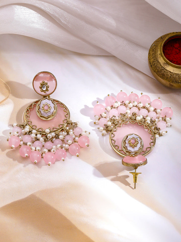 Refined Pastel Pink Chandbali