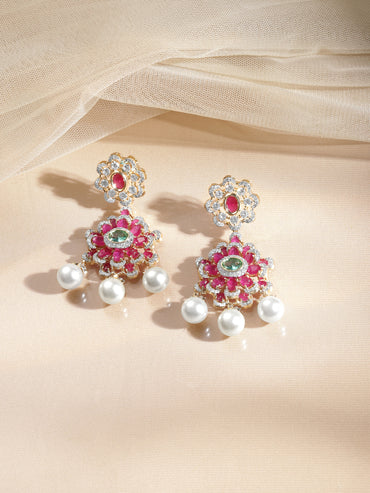 Multicolor Crystal Bloom Floral Drops