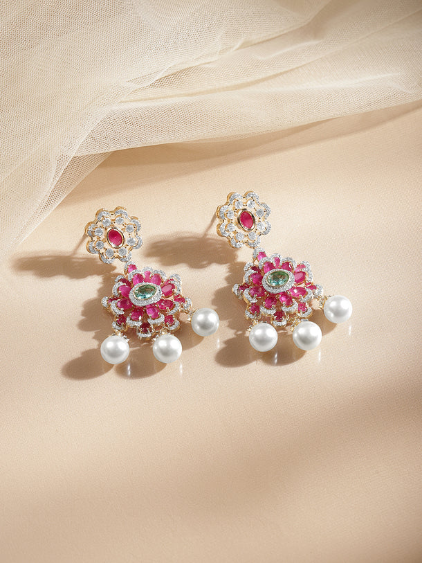 Multicolor Crystal Bloom Floral Drops