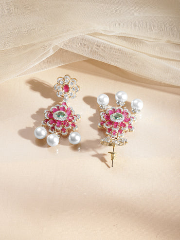 Multicolor Crystal Bloom Floral Drops