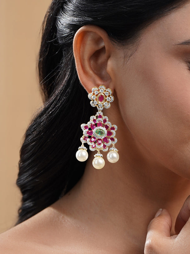 Multicolor Crystal Bloom Floral Drops