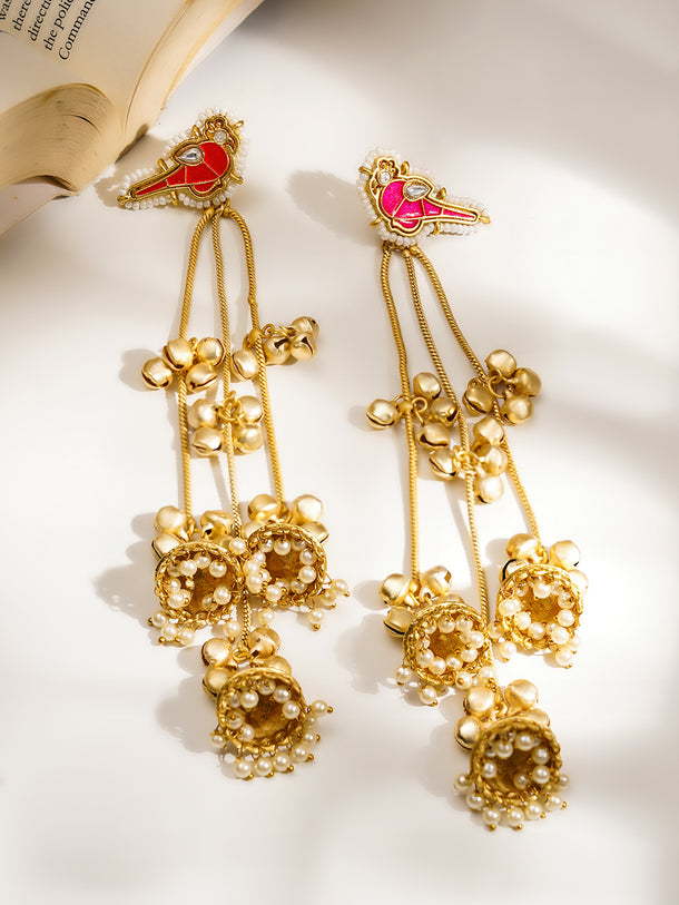 Wedding Ready Long Jhumka Dangler Earrings