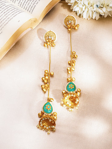 Regal Gold Chain Jhumka Dangler