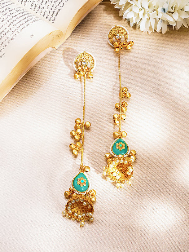 Regal Gold Chain Jhumka Dangler