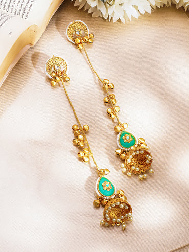 Regal Gold Chain Jhumka Dangler