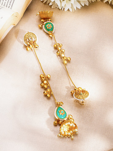 Regal Gold Chain Jhumka Dangler
