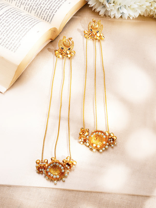 Statement Bird Design Chain Jhumka Dangler