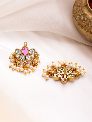 Artisan Bloom Floral Pearl Earrings