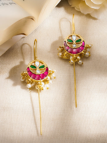 Royal Pearl Kundan Ear Cuffs