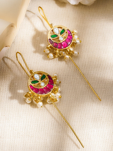 Royal Pearl Kundan Ear Cuffs