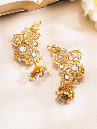 Wedding Ready Oversized Kundan Ear Cuff Jhumka