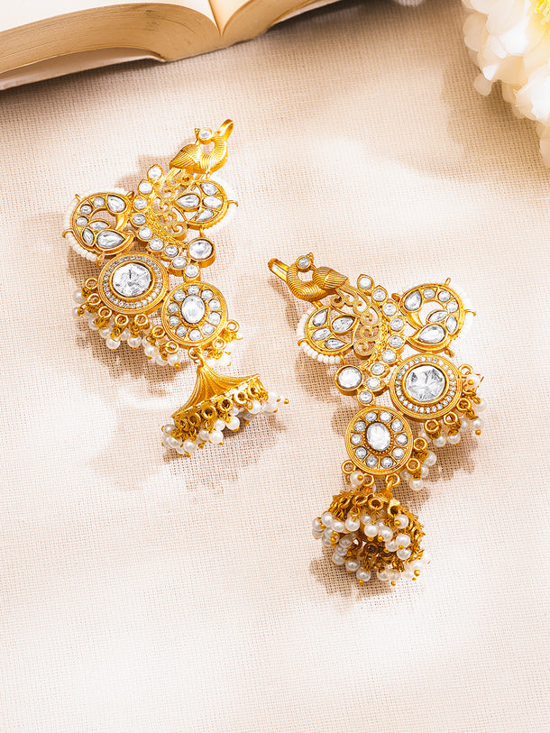 Wedding Ready Oversized Kundan Ear Cuff Jhumka