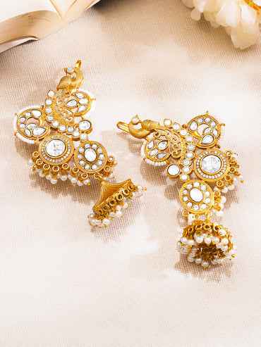 Wedding Ready Oversized Kundan Ear Cuff Jhumka