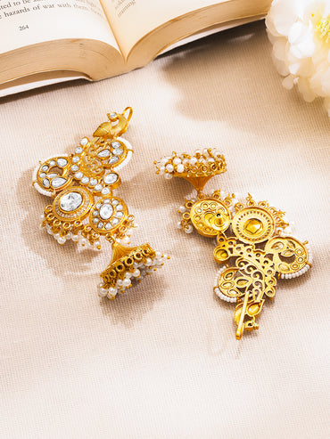 Wedding Ready Oversized Kundan Ear Cuff Jhumka