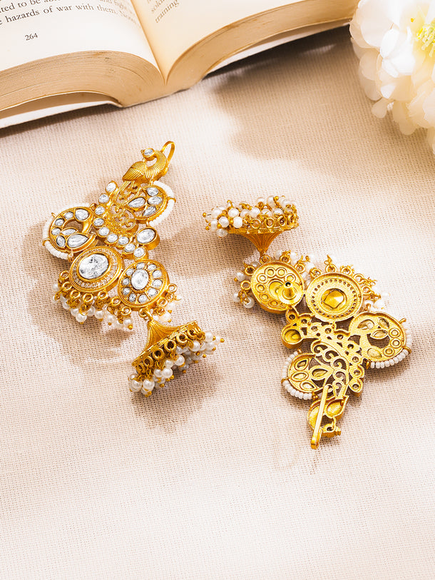 Wedding Ready Oversized Kundan Ear Cuff Jhumka
