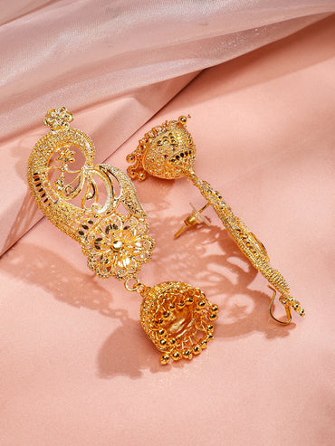 Heritage Peacock Jhumka Earrings