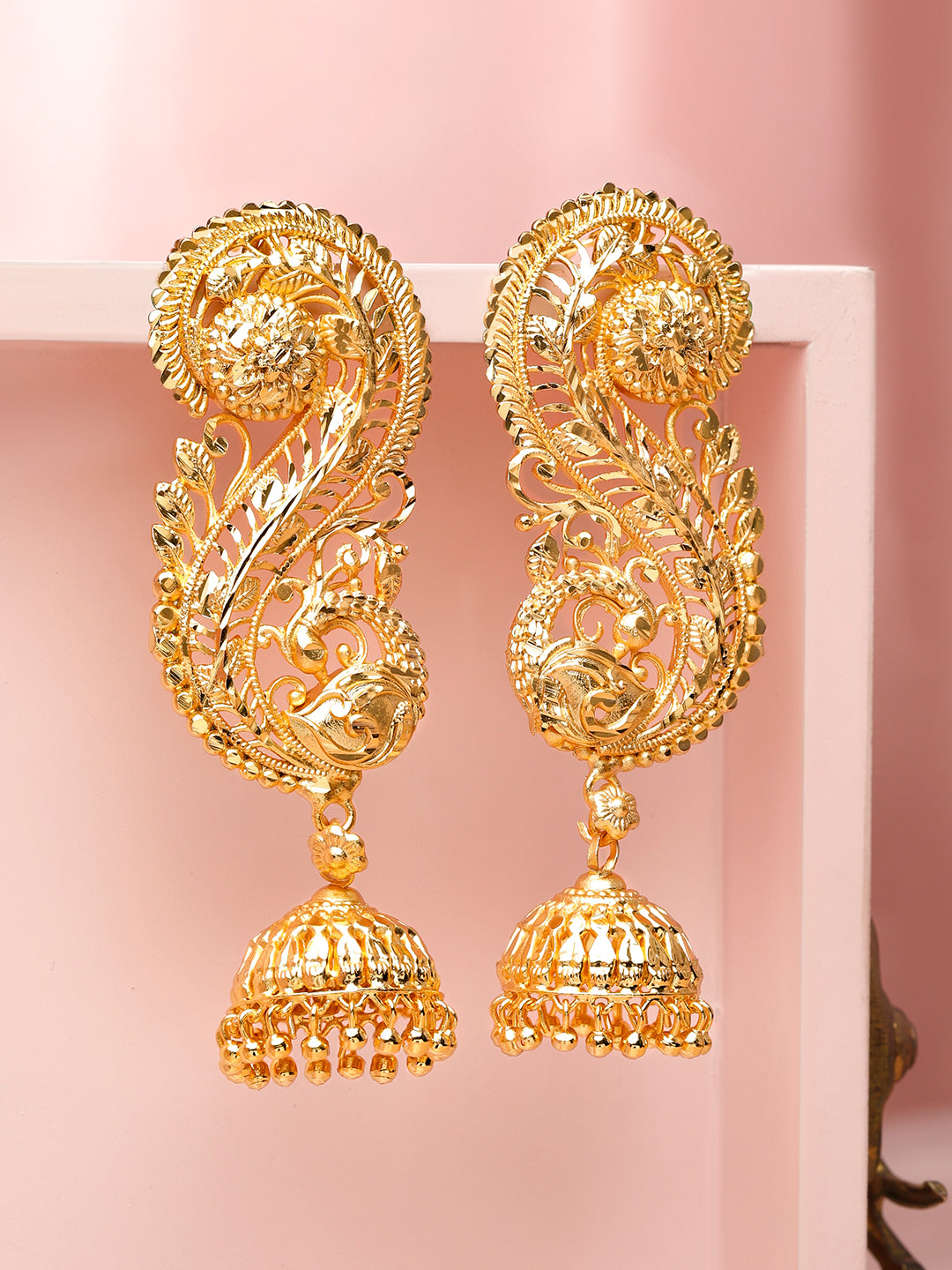 Leaf Filigree Ear-Cuff Jhumka