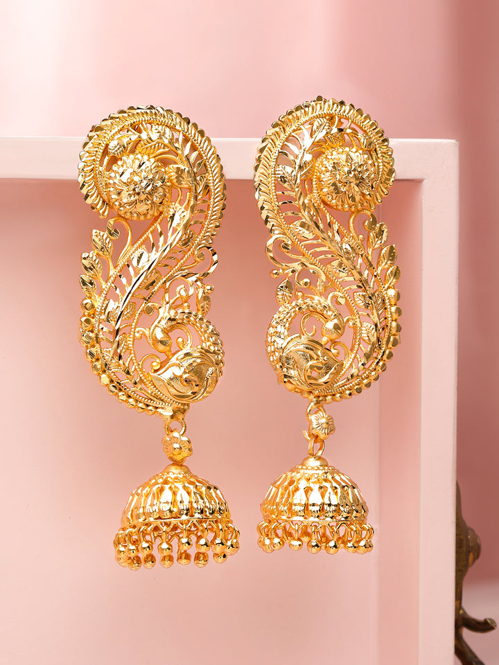 Leaf Filigree Ear-Cuff Jhumka
