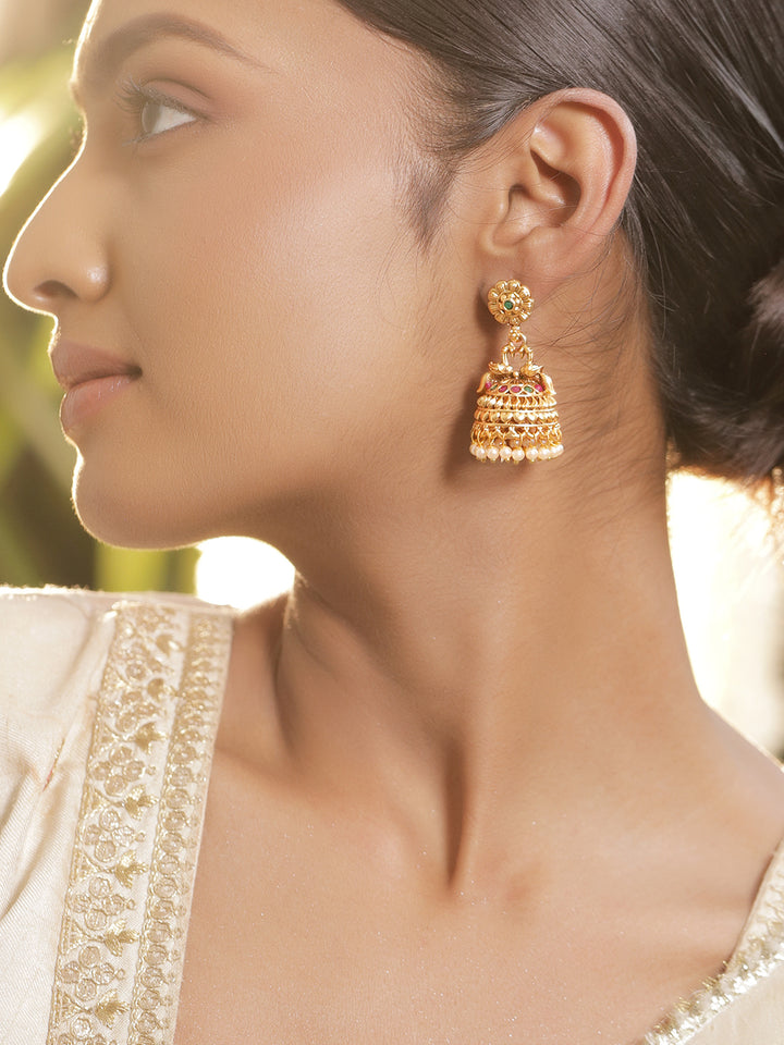 Artisan Peacock Pearl Jhumka