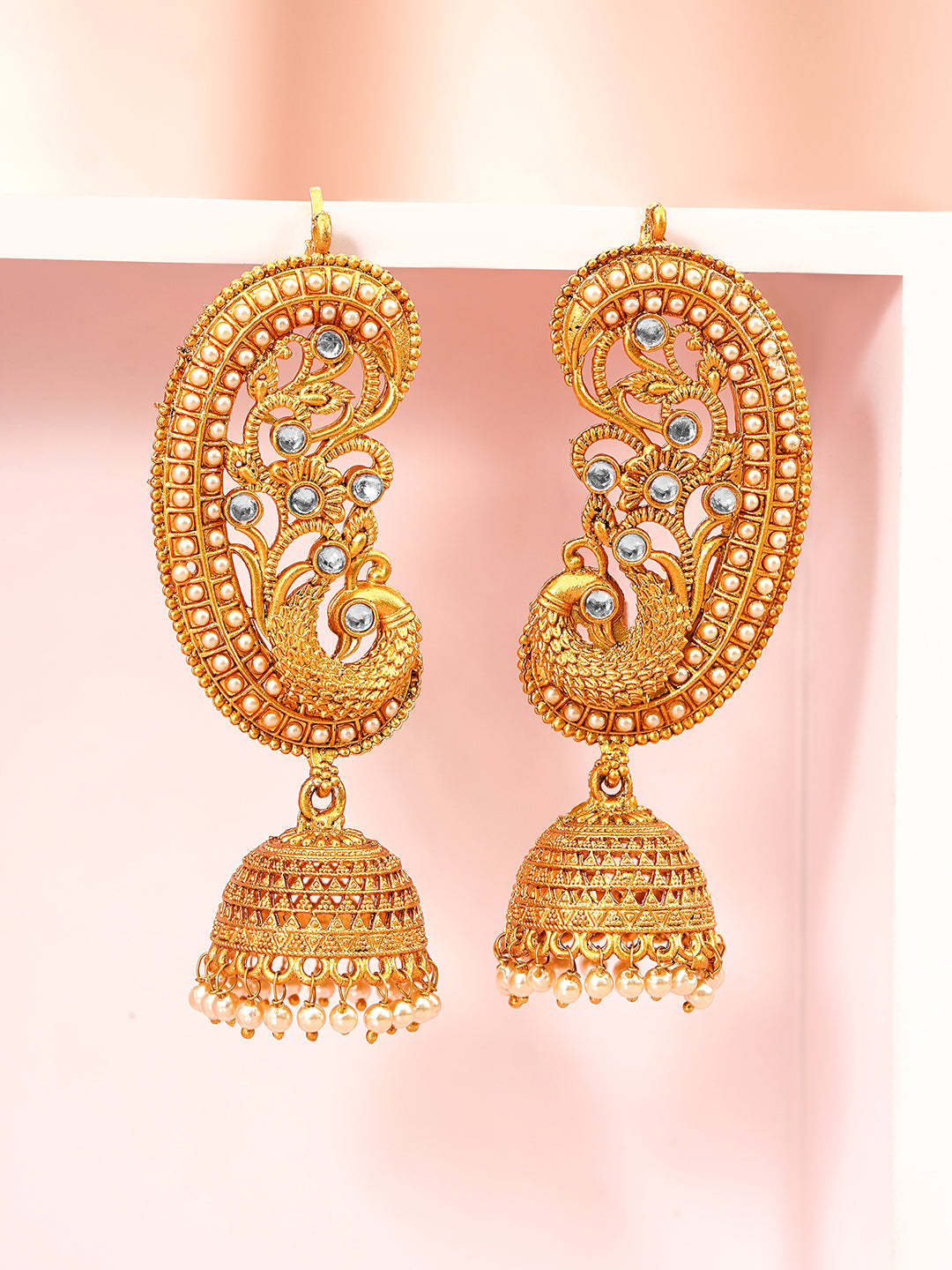 Peacock Whisper Ear Cuff Jhumka