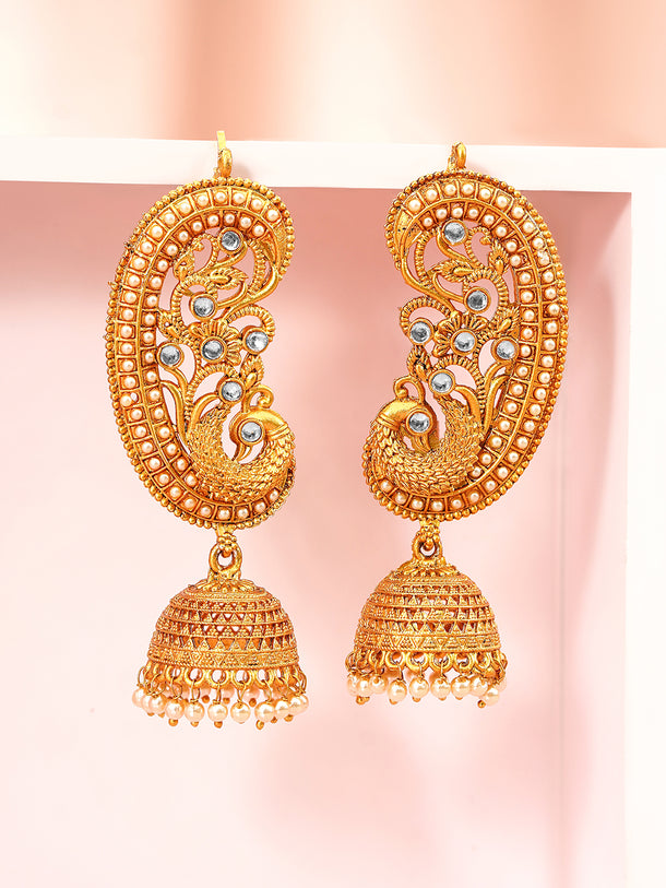 Peacock Whisper Ear Cuff Jhumka