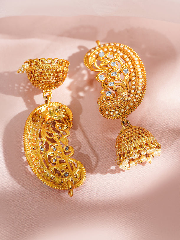 Peacock Whisper Ear Cuff Jhumka