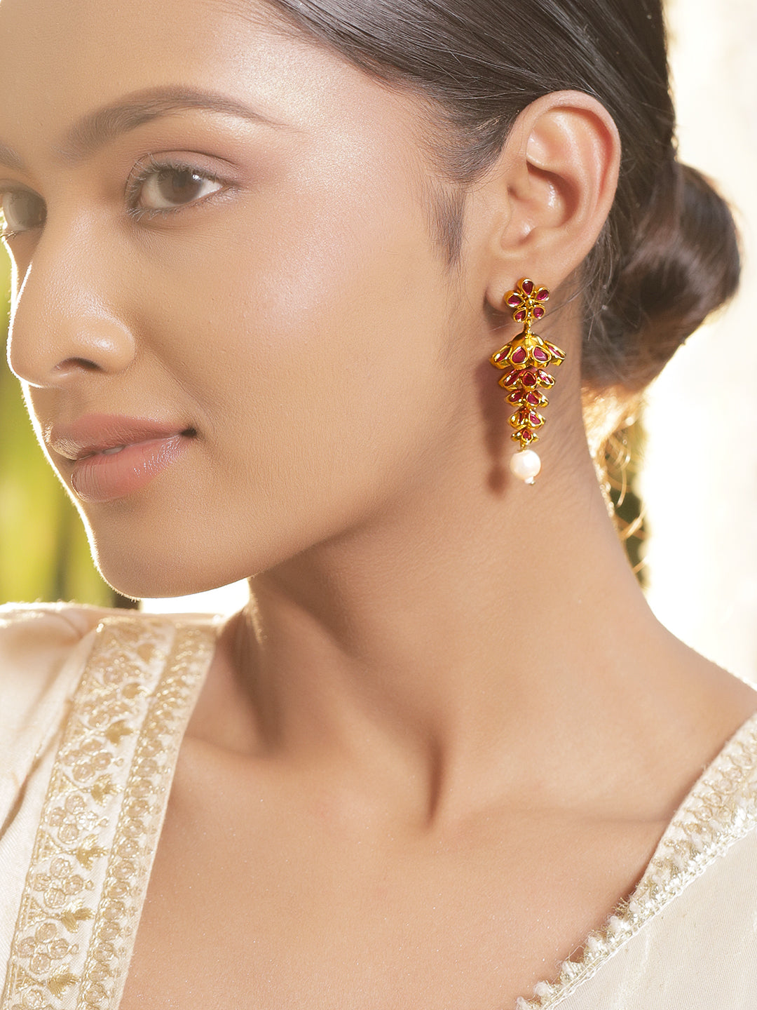 Dusky Rose Dangler Earrings