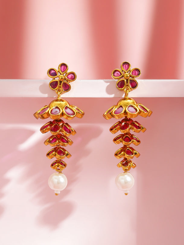 Dusky Rose Dangler Earrings