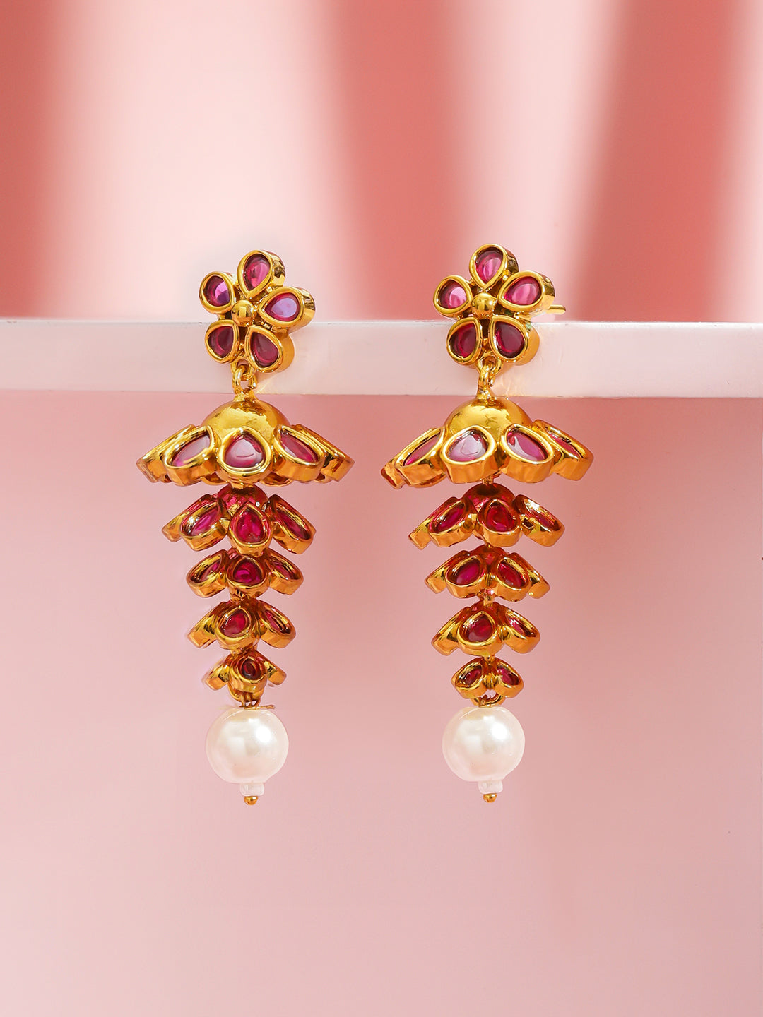 Dusky Rose Dangler Earrings