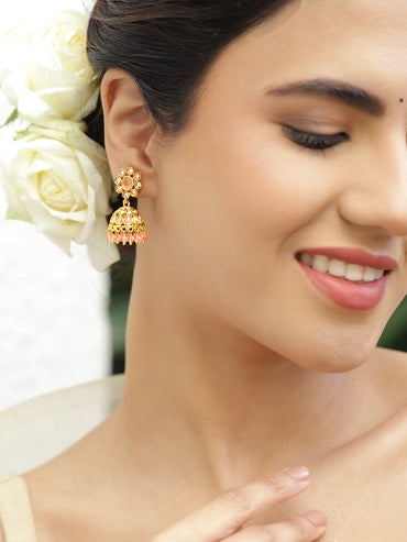 Minimal Pastel Pink Jhumka