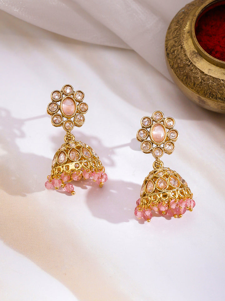 Minimal Pastel Pink Jhumka
