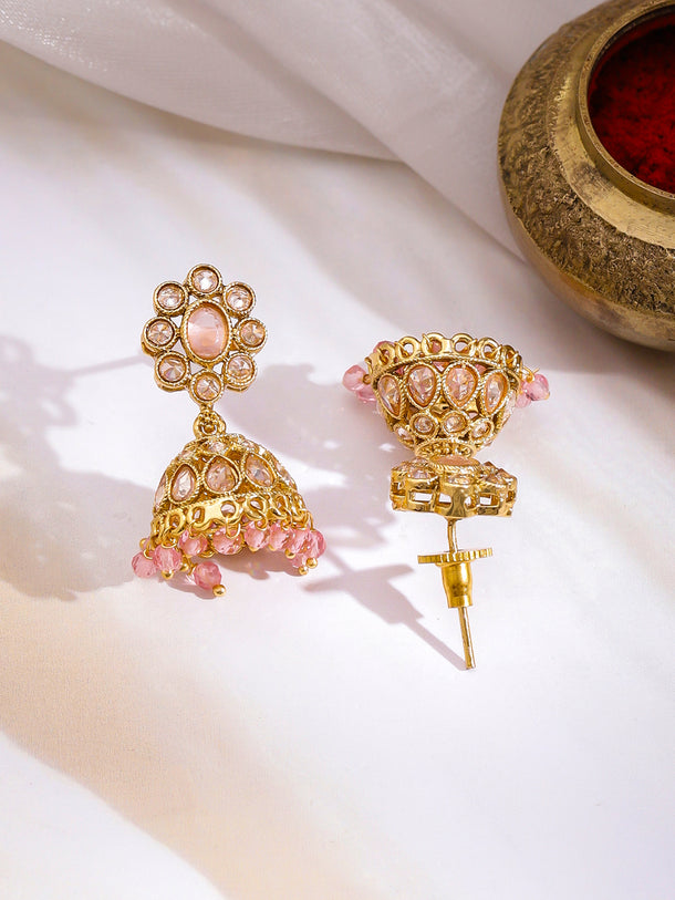 Minimal Pastel Pink Jhumka