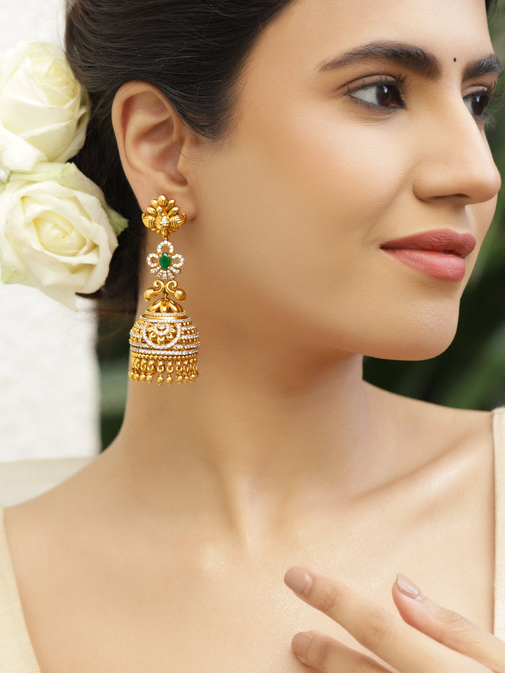 Rubans Floral Jhumkas Earrings