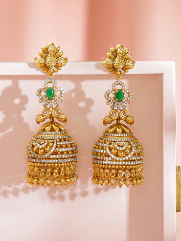 Rubans Floral Jhumkas Earrings
