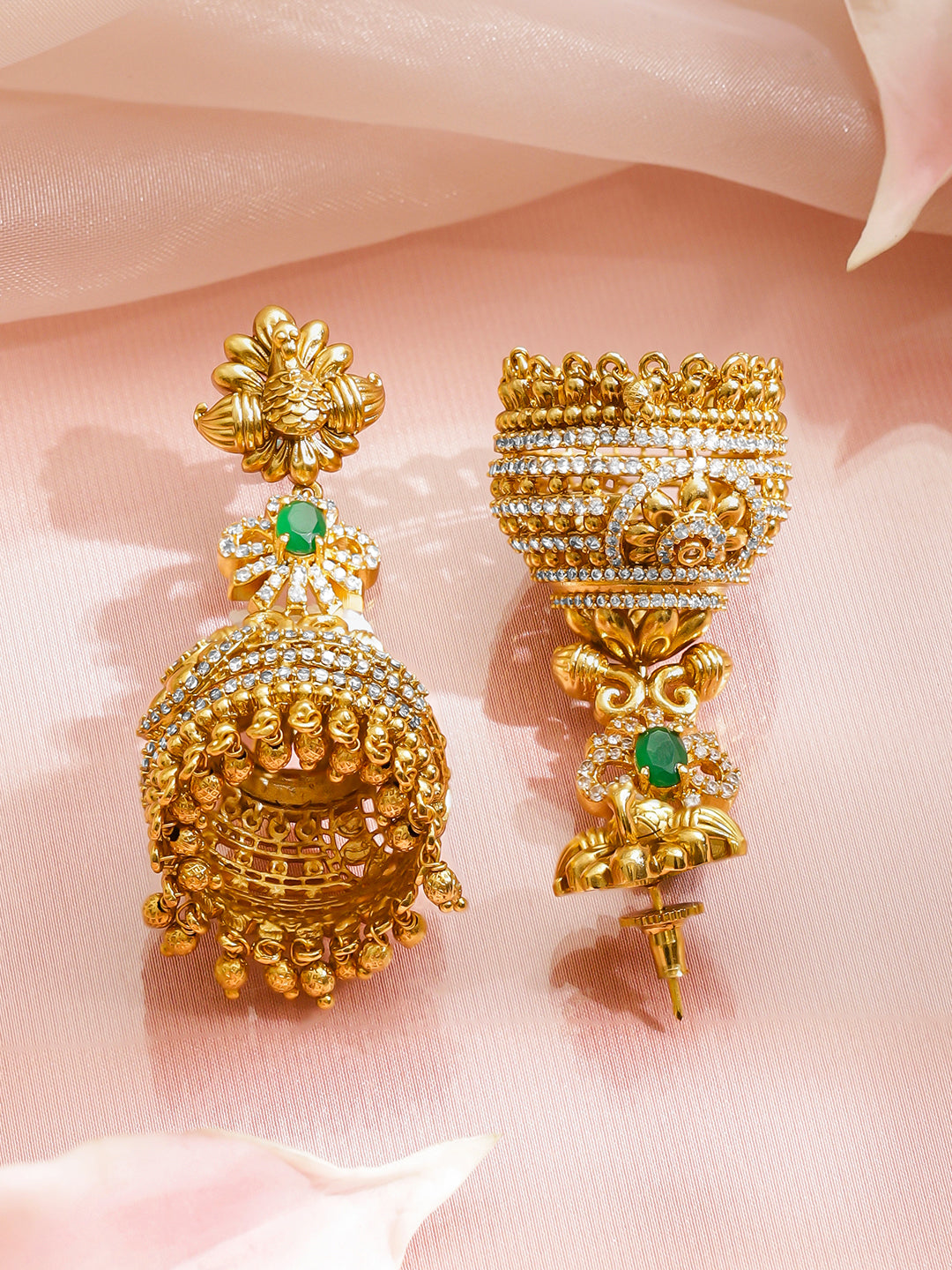 Rubans Floral Jhumkas Earrings