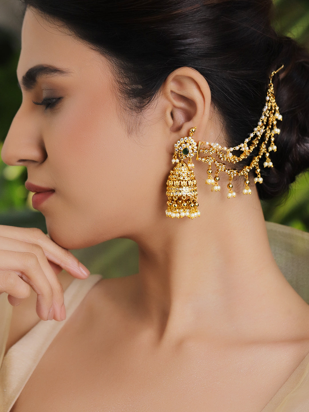 Rubans Contemporary Jhumkas Earrings