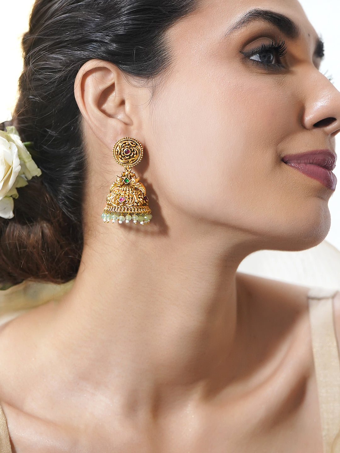 Rubans Contemporary Jhumkas Earrings