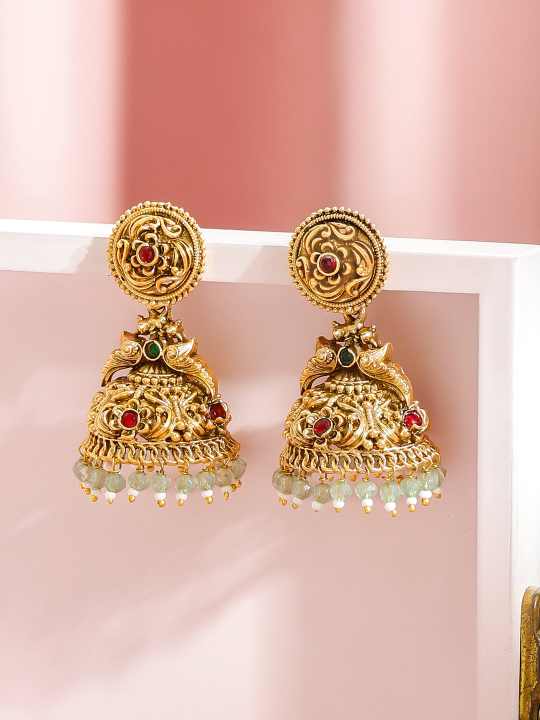 Rubans Contemporary Jhumkas Earrings