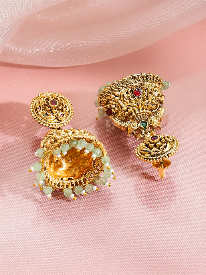 Rubans Contemporary Jhumkas Earrings