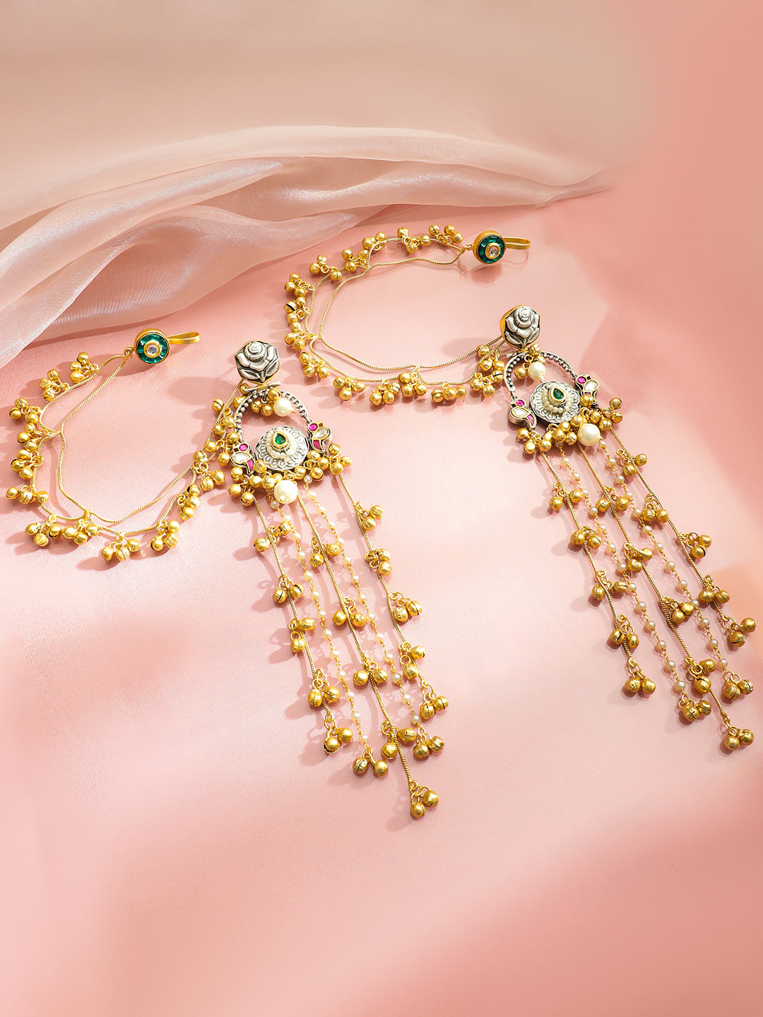 Pastel Tassel Rhythm Danglers with Kaan Chain