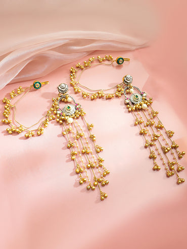 Pastel Tassel Rhythm Danglers with Kaan Chain